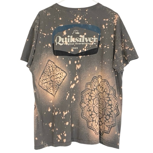 Quicksilver Tee Tshirt Mens Size XL Unisex Crewneck Short Sleeve Upcycled Gray - Picture 2 of 12